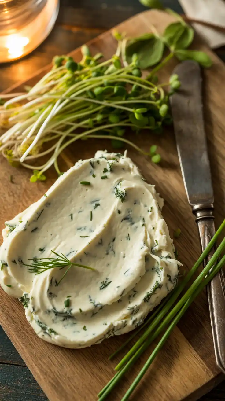 Herbed Cream Cheese with Sprouts