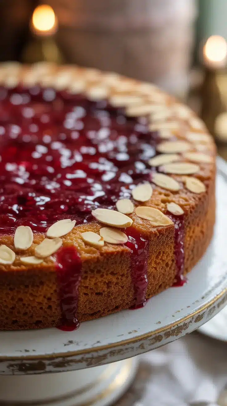 Raspberry Almond Bakewell Cake
