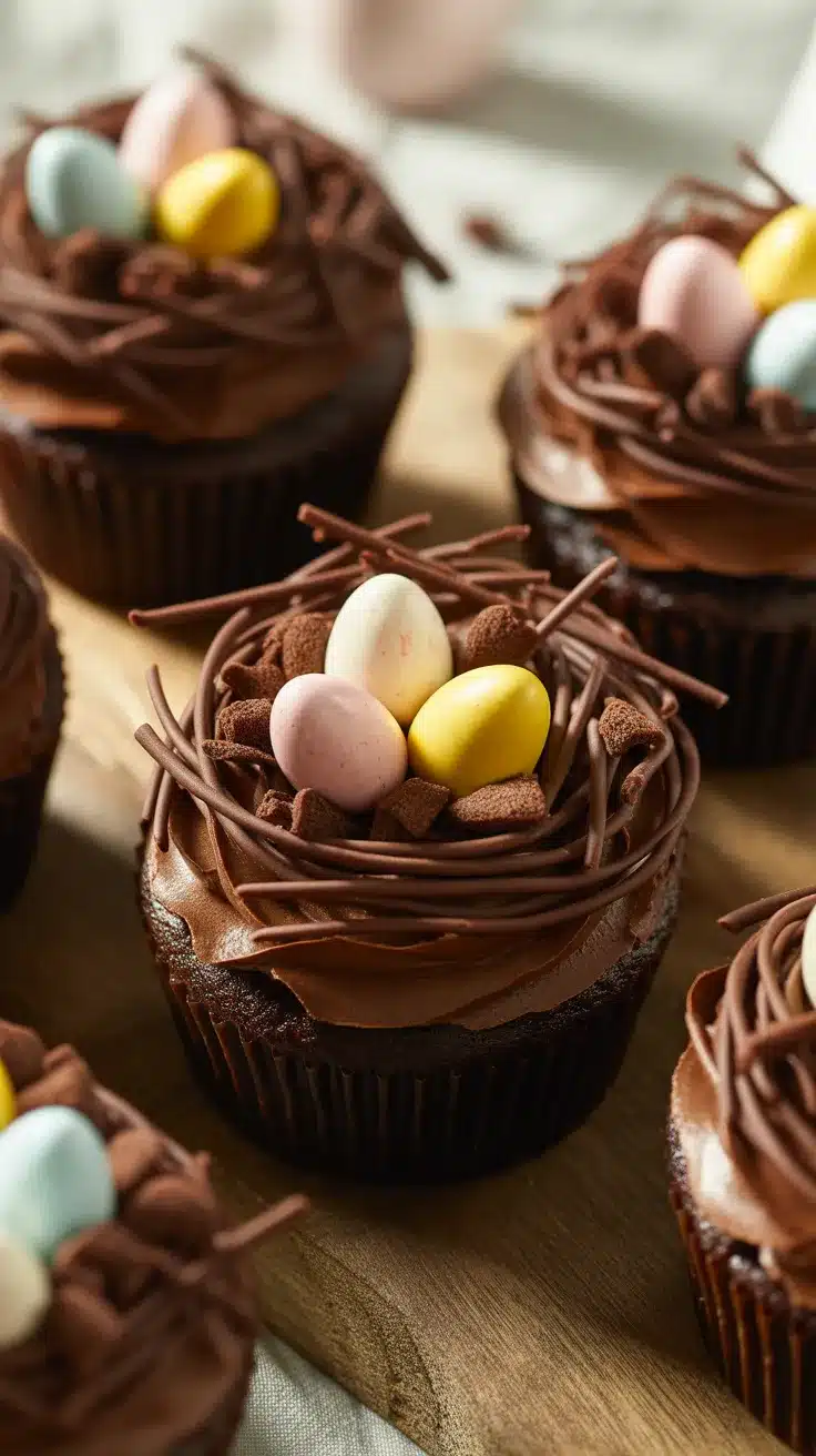 Chocolate Nest Cupcakes