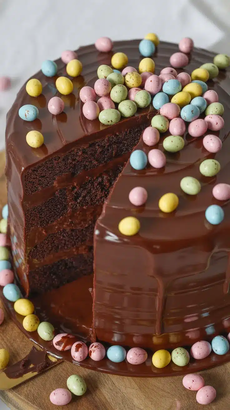 Mini Egg Chocolate Fudge Cake