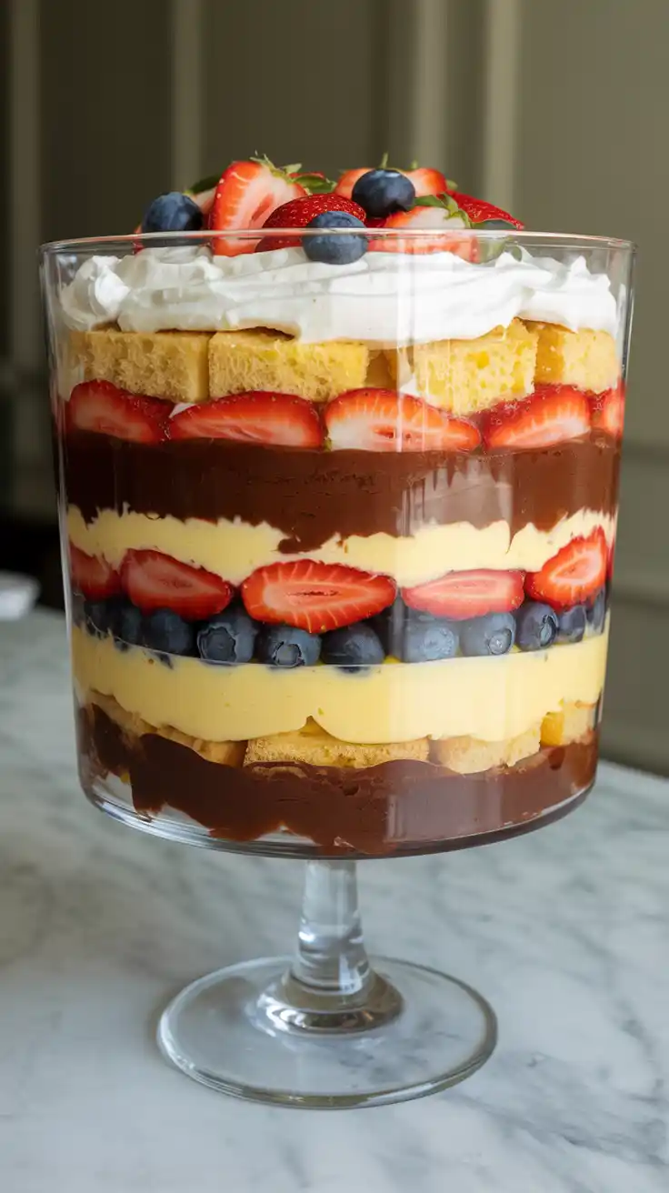 Elegant Layered Glass Trifle