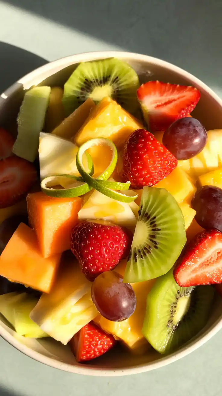 Fruit Salad with Honey-Lime Glaze