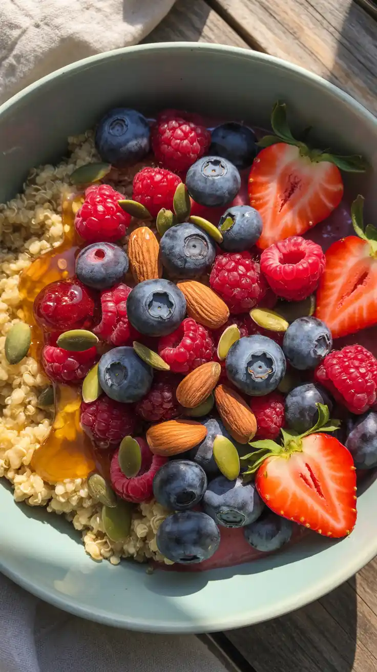 Healthy Quinoa and Berry Breakfast Bowl