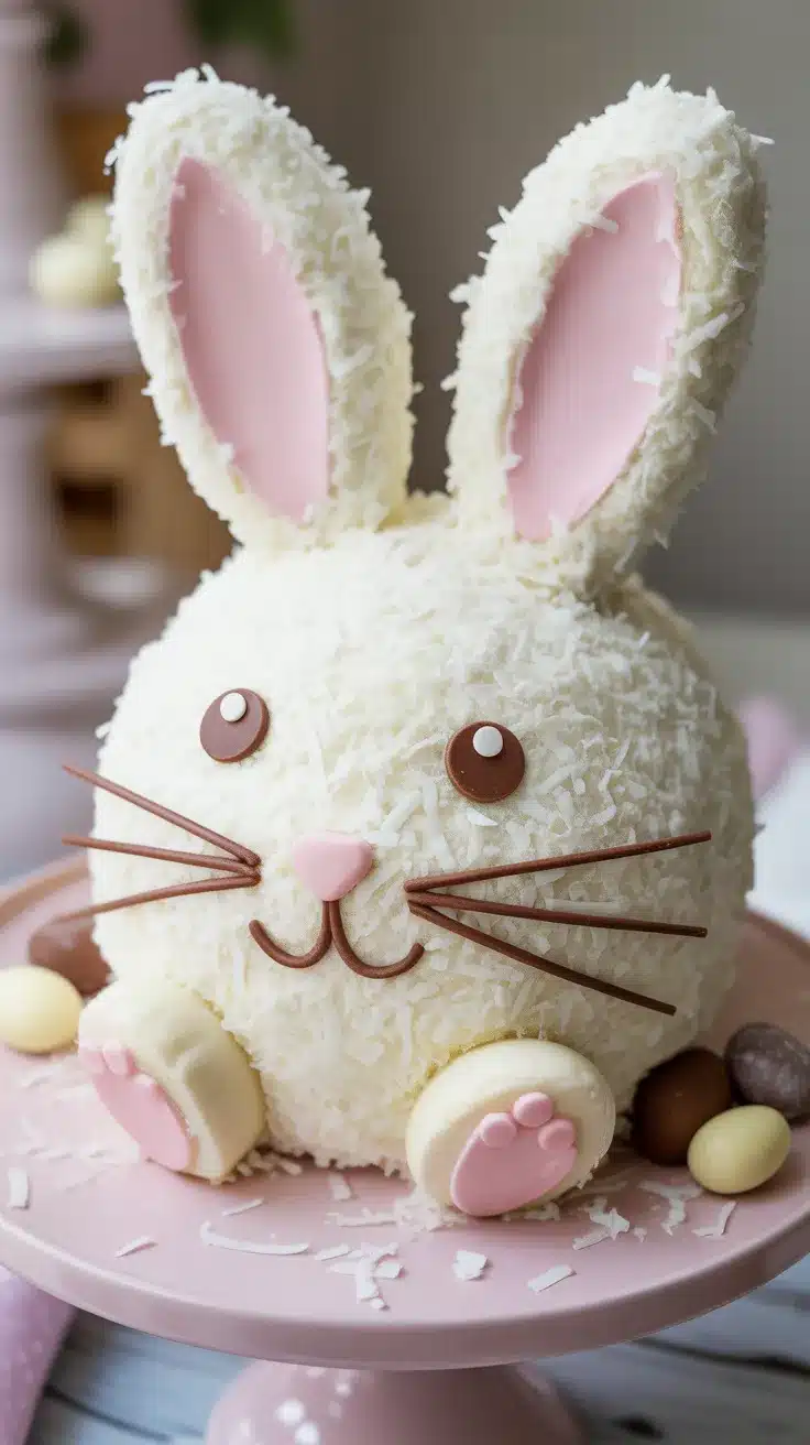 Coconut Bunny Cake for the Little Ones