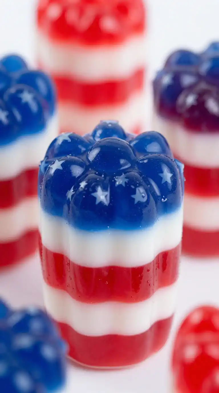 Red, White & Blue Jello Cups