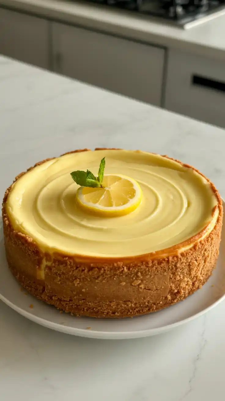Classic Lemon Cheesecake With a Buttery Graham Cracker Crust