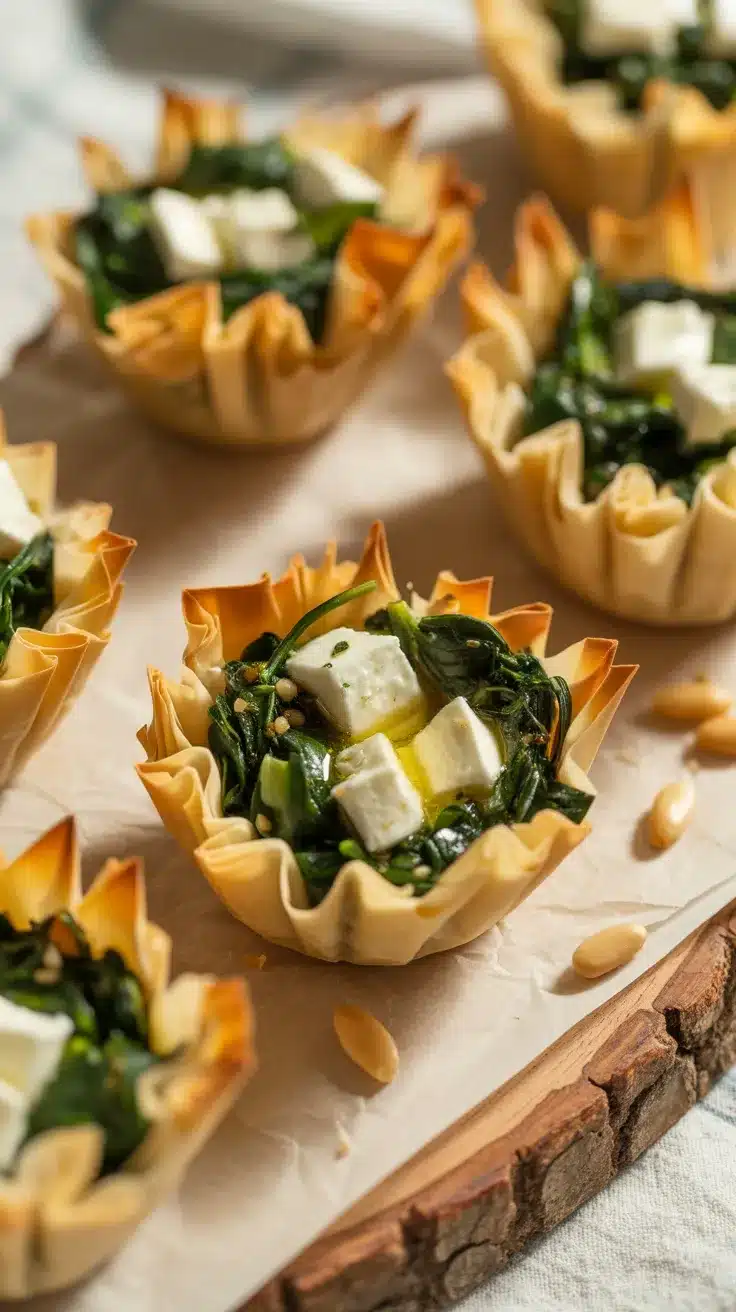 Spinach and Feta Phyllo Cups