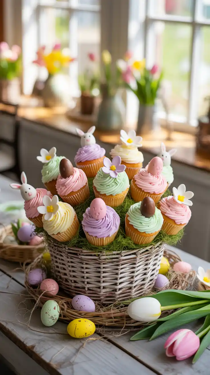 Mini Easter Cupcake Bouquets