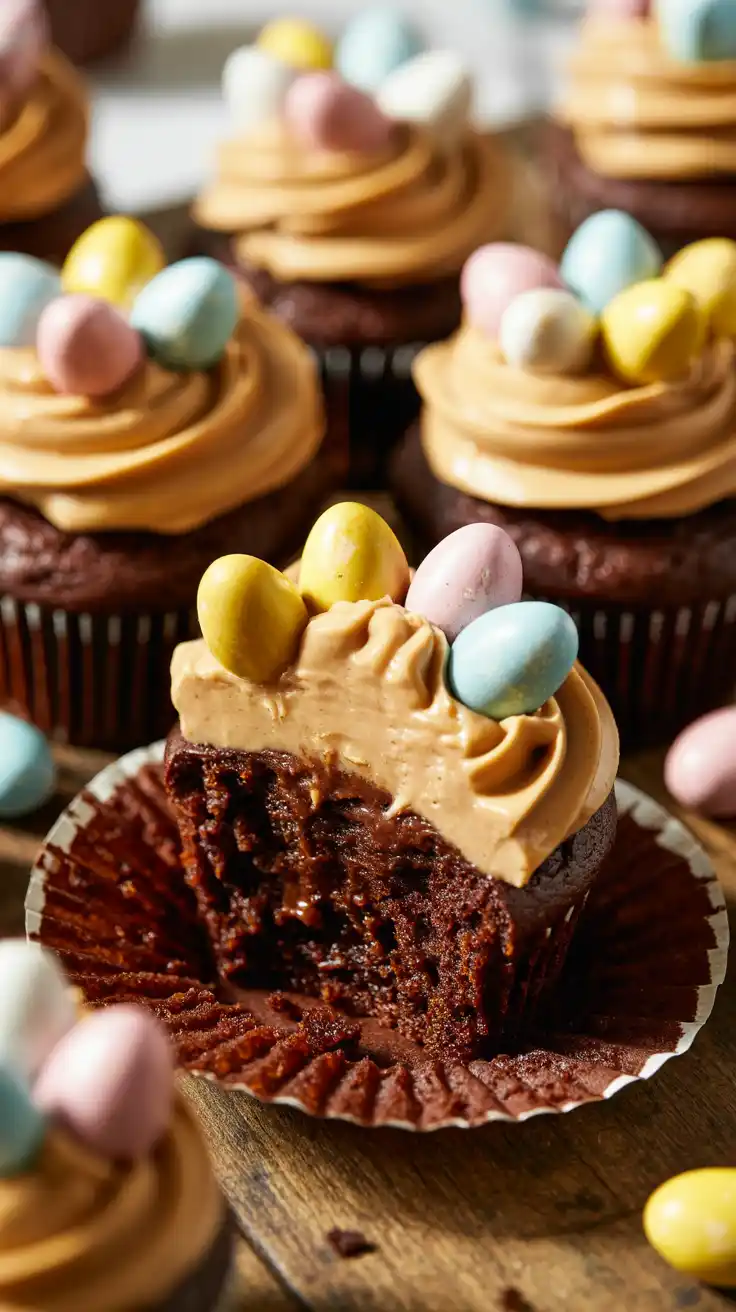 Peanut Butter Chocolate Cupcakes