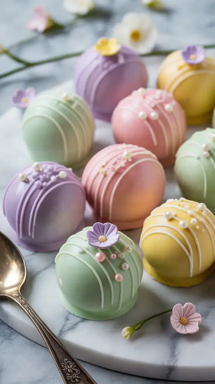 Spring Oreo Truffles in Pastel Colors
