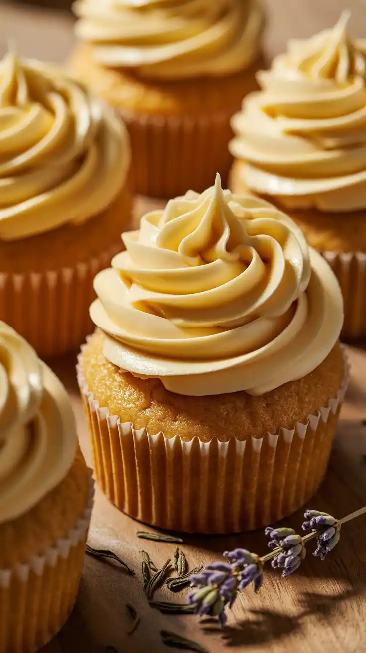 Earl Grey Cupcakes With Honey Buttercream