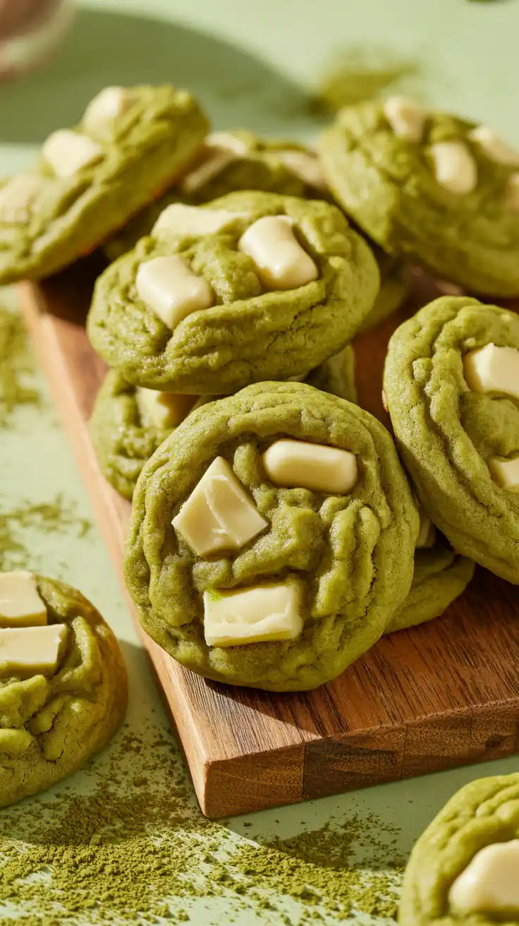 Matcha White Chocolate Cookies