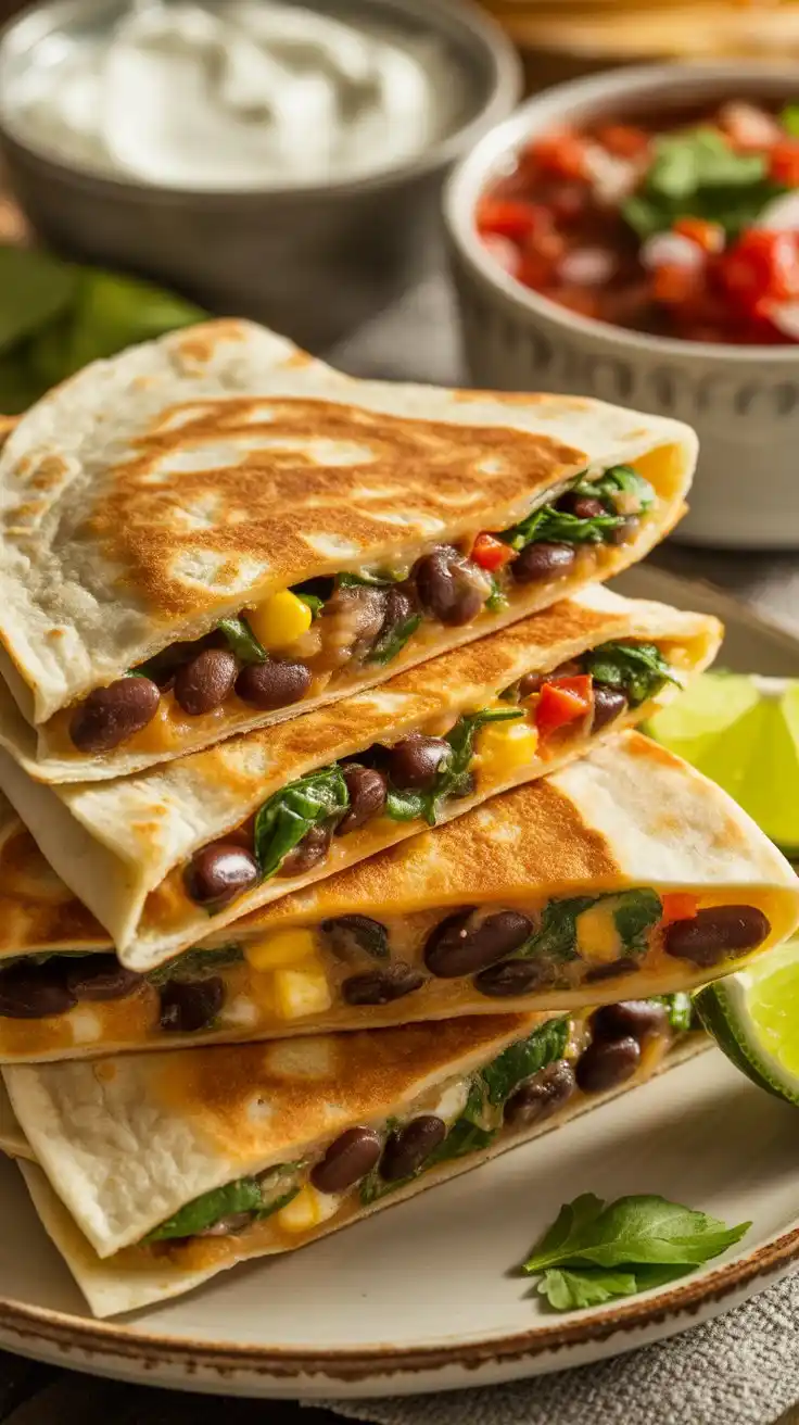 Vegetarian Black Bean Quesadillas