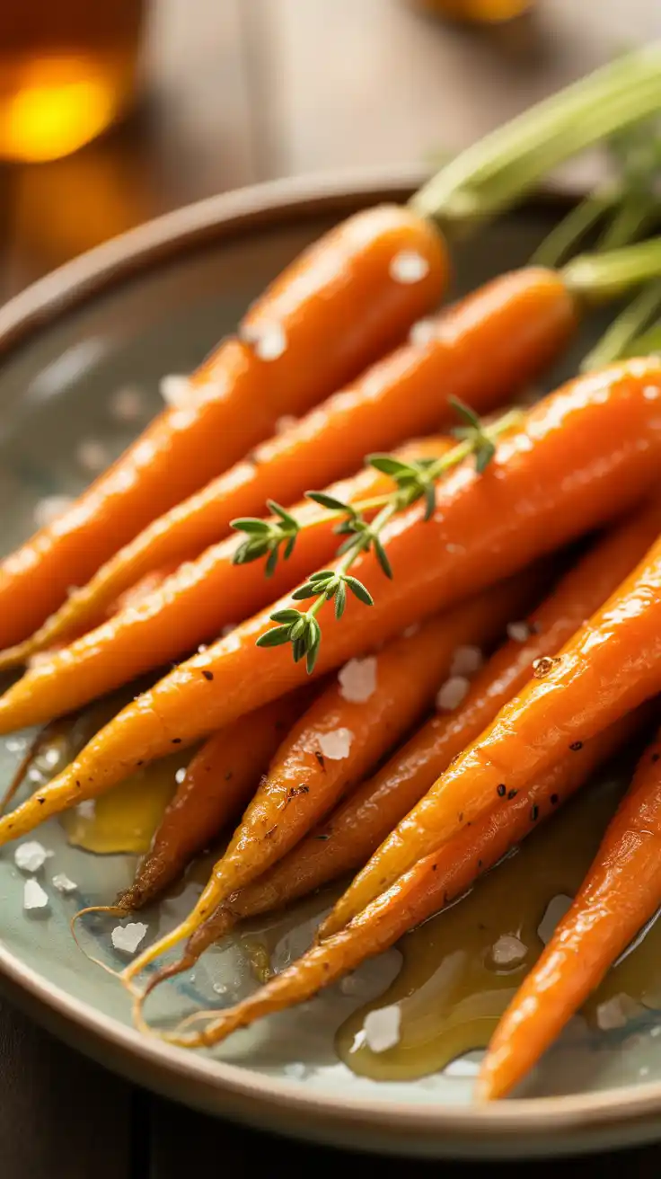 Roasted Baby Carrots with Honey and Thyme