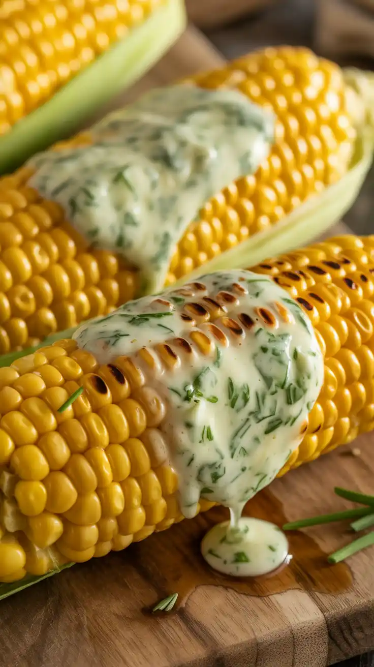 Grilled Corn with Herb Butter
