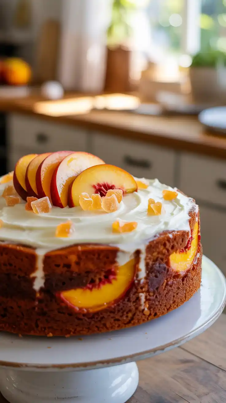 Peach and Ginger Cake