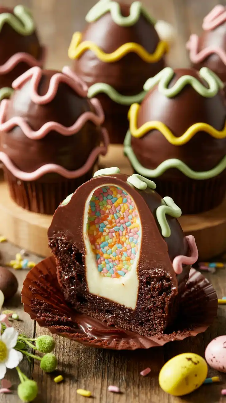 Chocolate Easter Egg Cupcakes