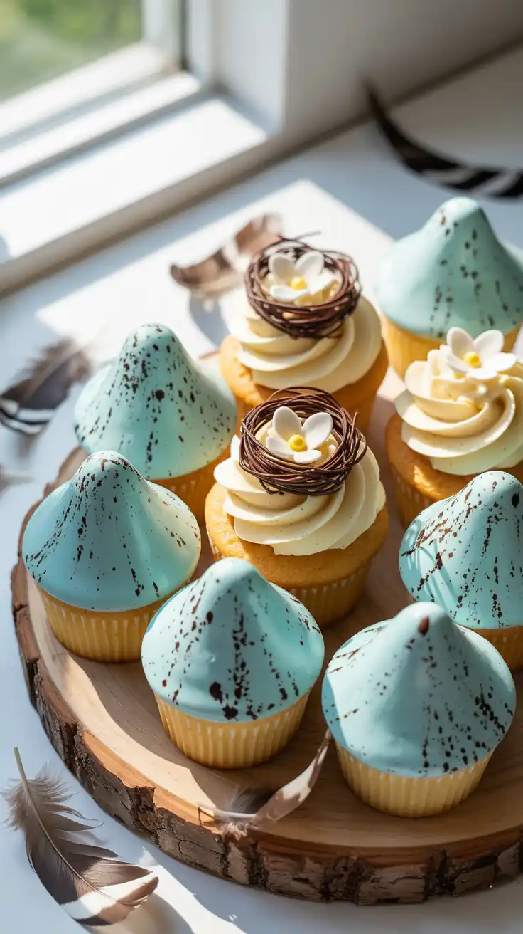 Speckled Robin's Egg Cupcakes