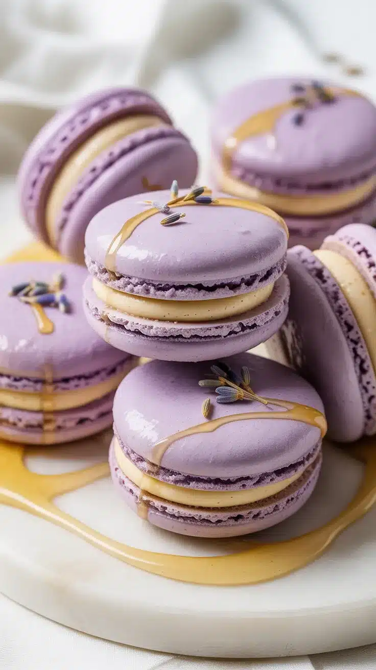 Honey Lavender Macarons