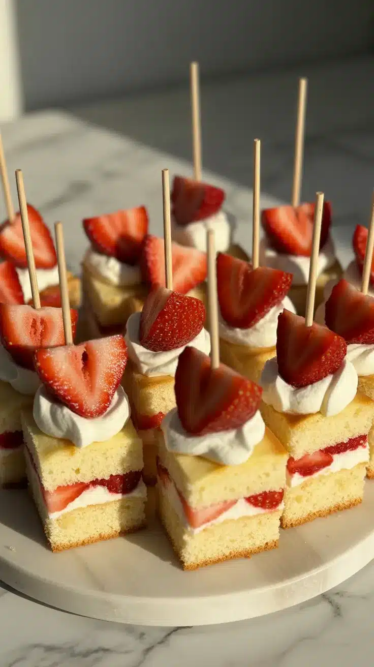 Strawberry Shortcake Skewers