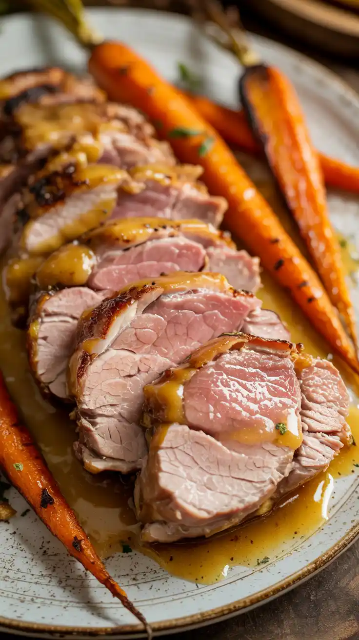 Honey Mustard Pork Tenderloin with Roasted Carrots