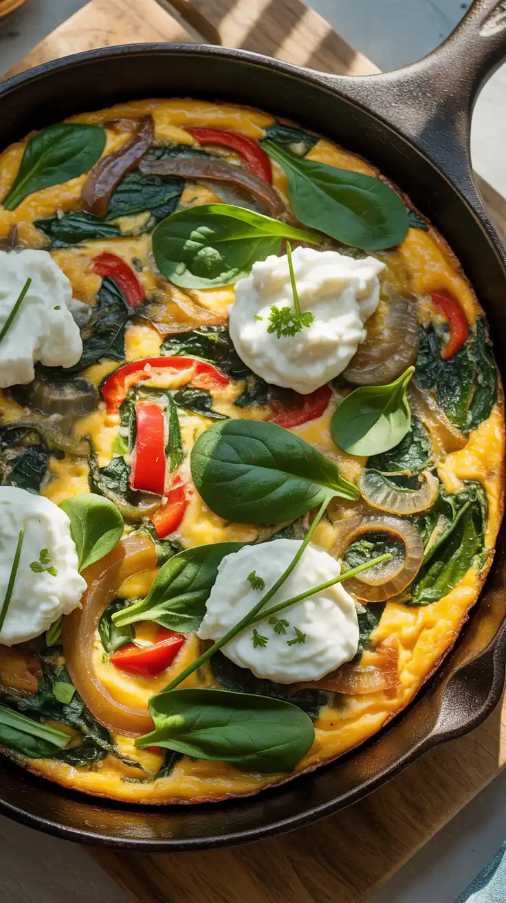Vegetable Frittata with Goat Cheese