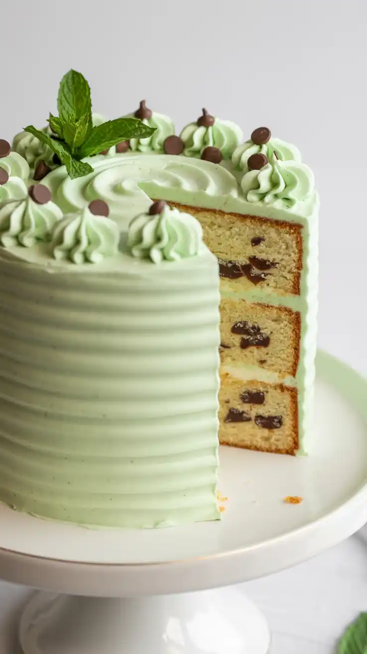 Mint Chocolate Chip Cake