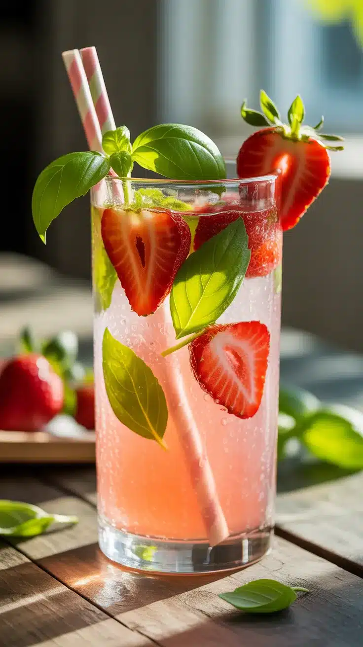 Strawberry Basil Lemonade