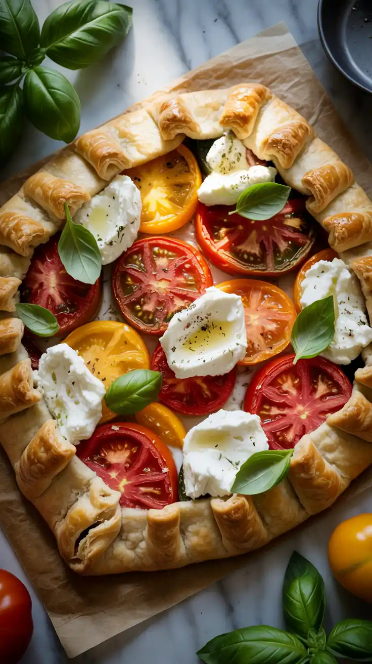Tomato and Ricotta Galette with Fresh Basil