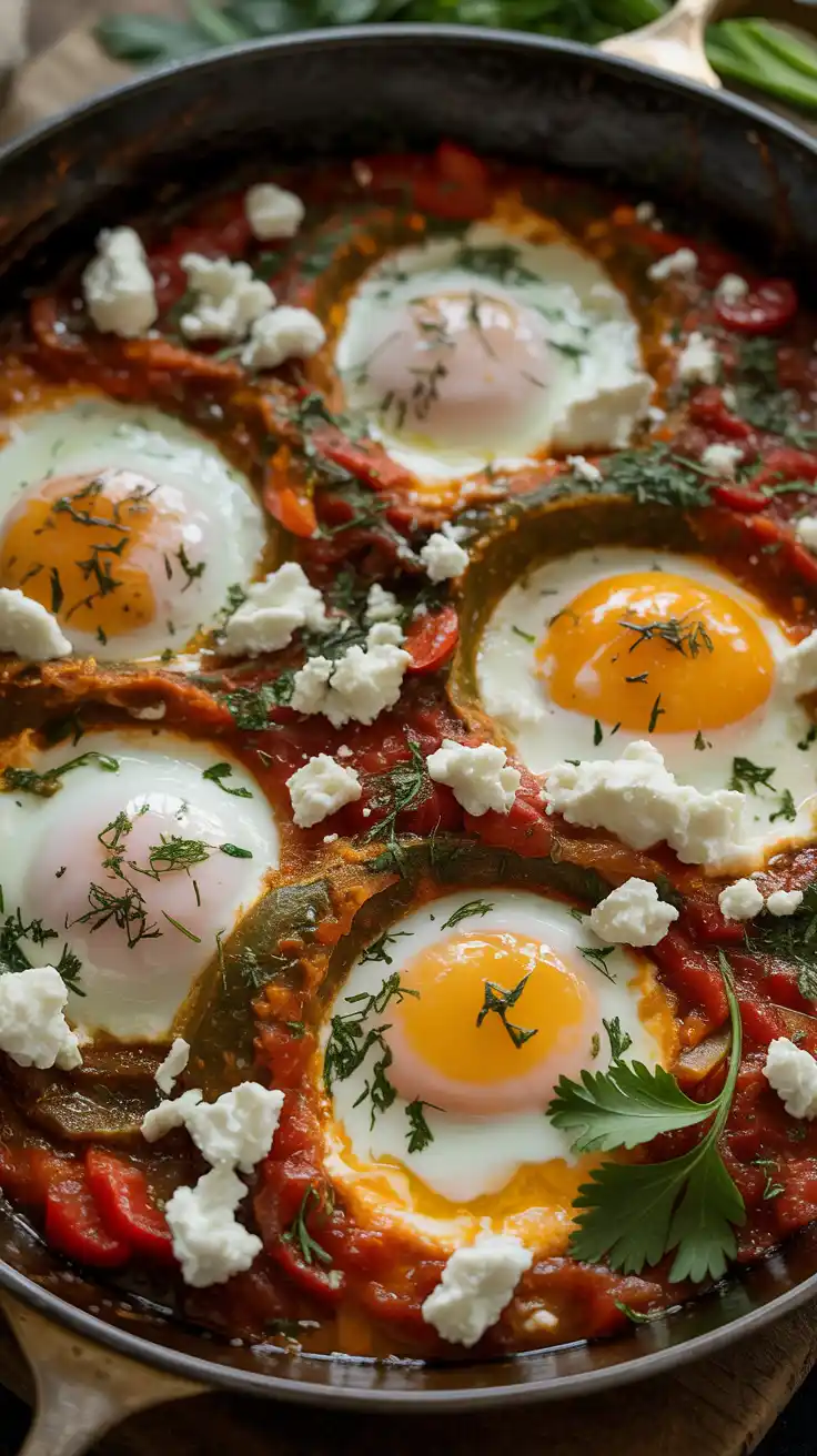 Shakshuka with Feta and Fresh Herbs