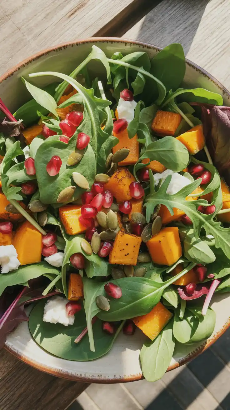 Harvest Spring Mix Salad with Butternut Squash
