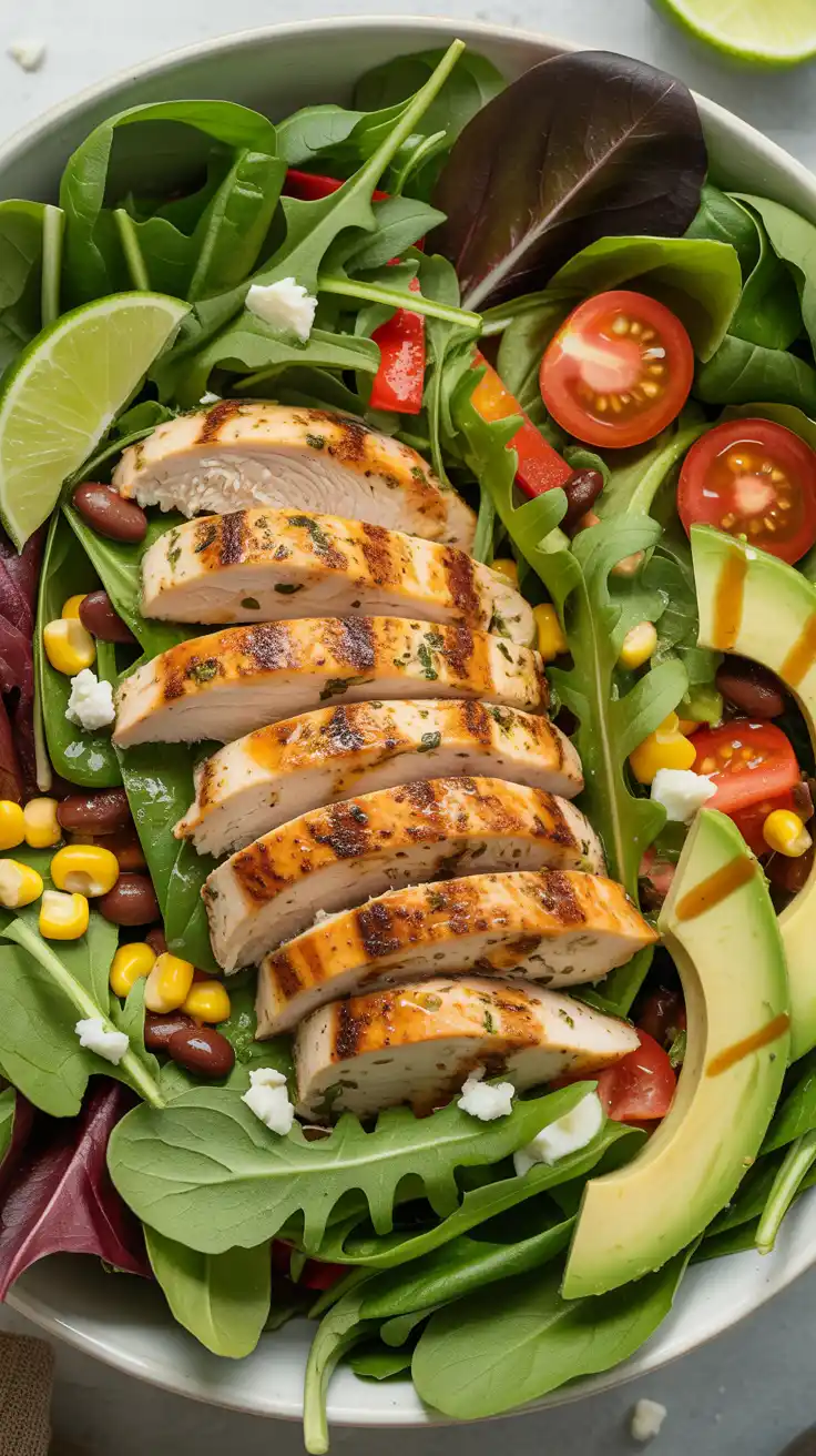 Southwest Chicken Spring Mix Salad