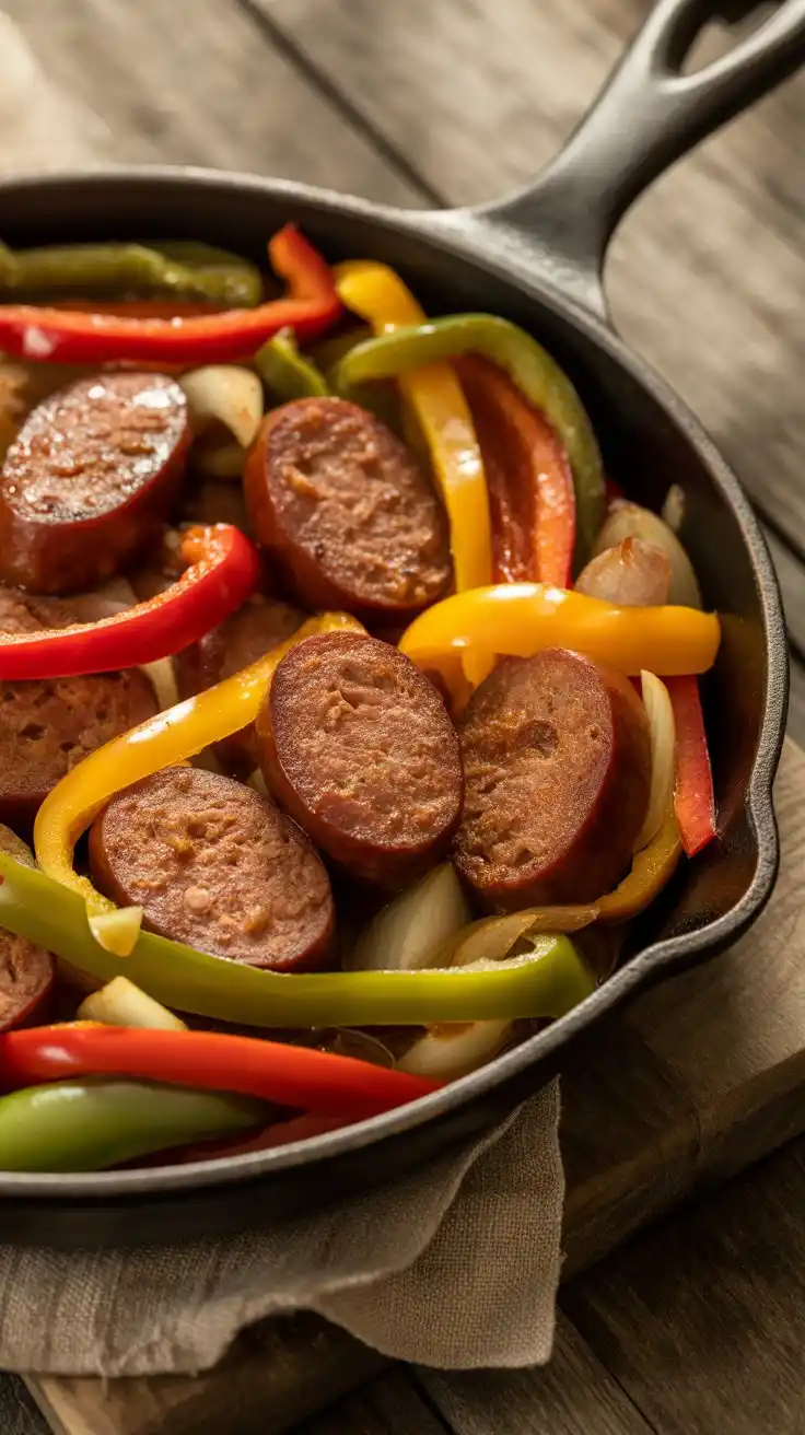 Spicy Sausage and Pepper Skillet