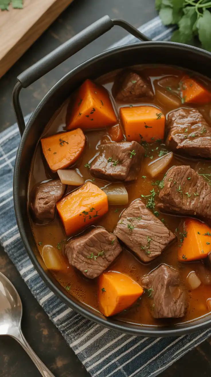 Beef Stew With Sweet Potato Chunks