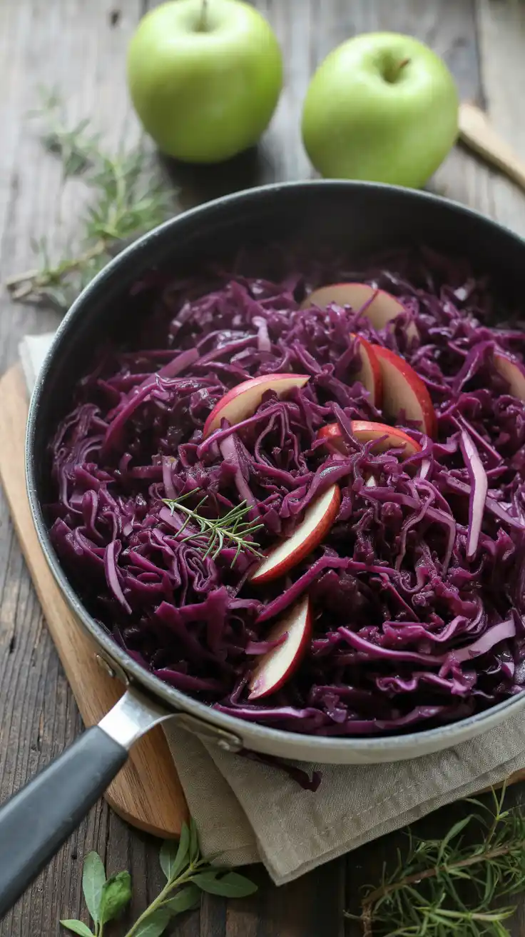Braised Red Cabbage with Apples