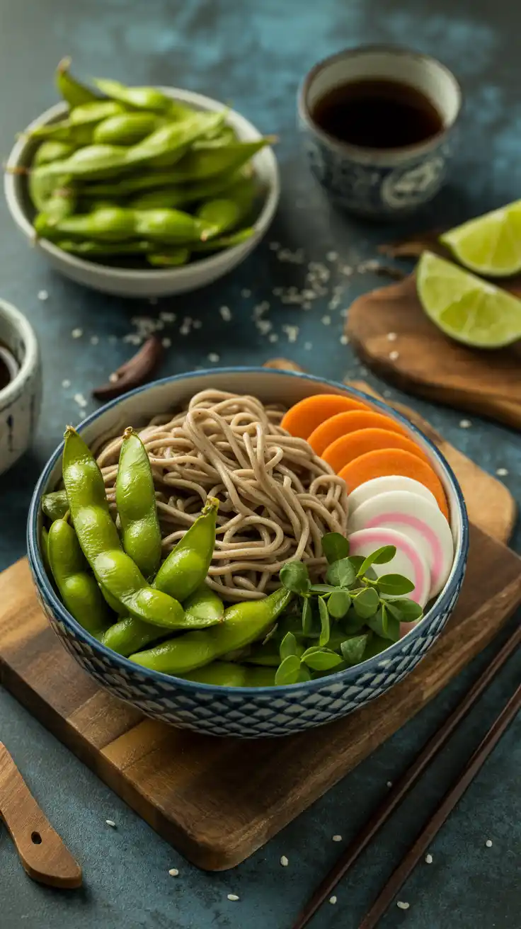 Edamame and Soba Noodle Bowl