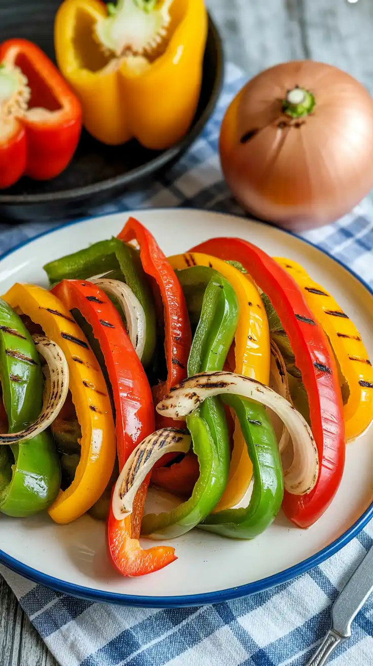 Grilled Bell Peppers and Onions