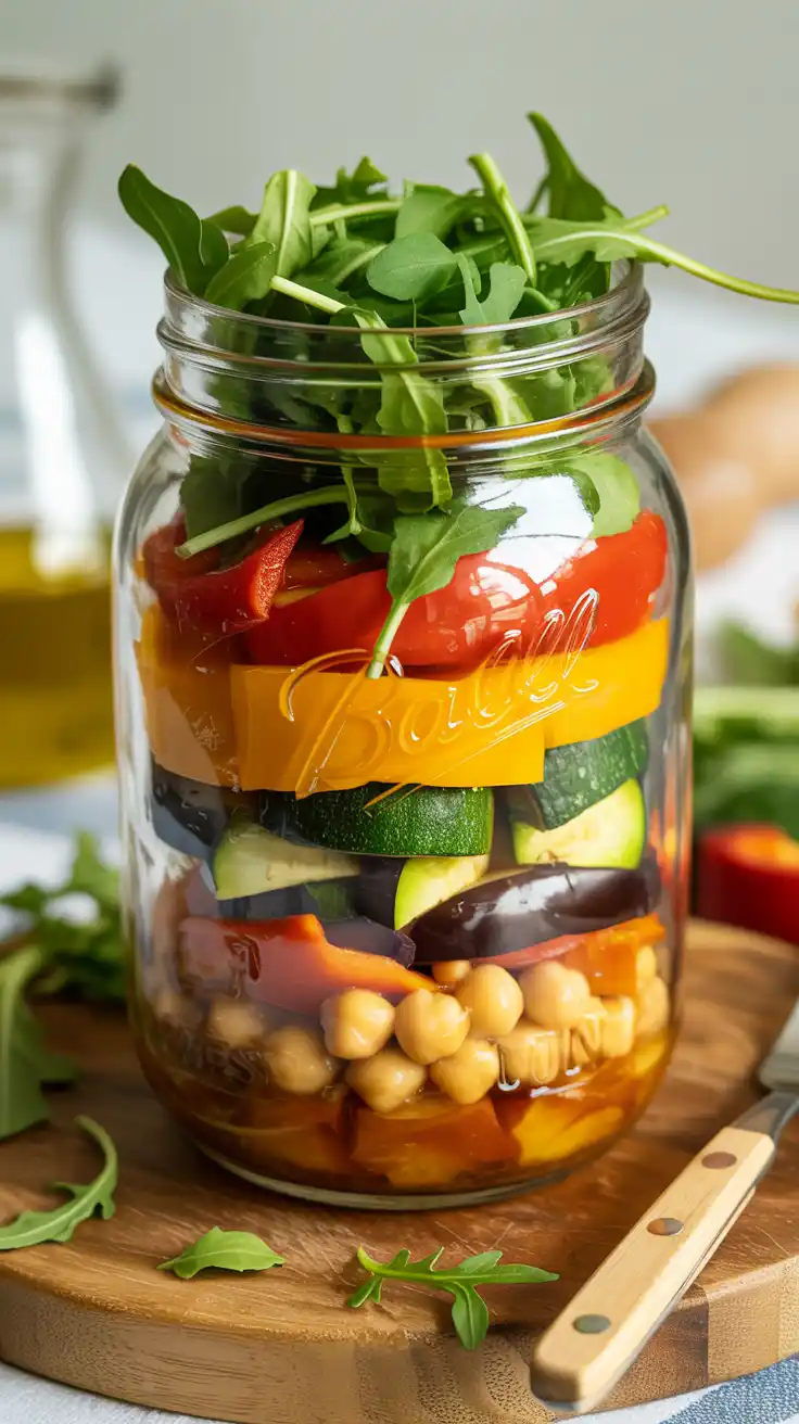 Roasted Vegetable Salad in a Jar