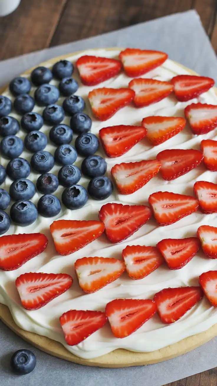 American Flag Fruit Pizza