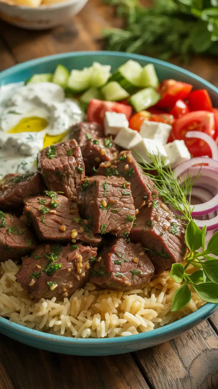 Classic Greek Beef Bowl