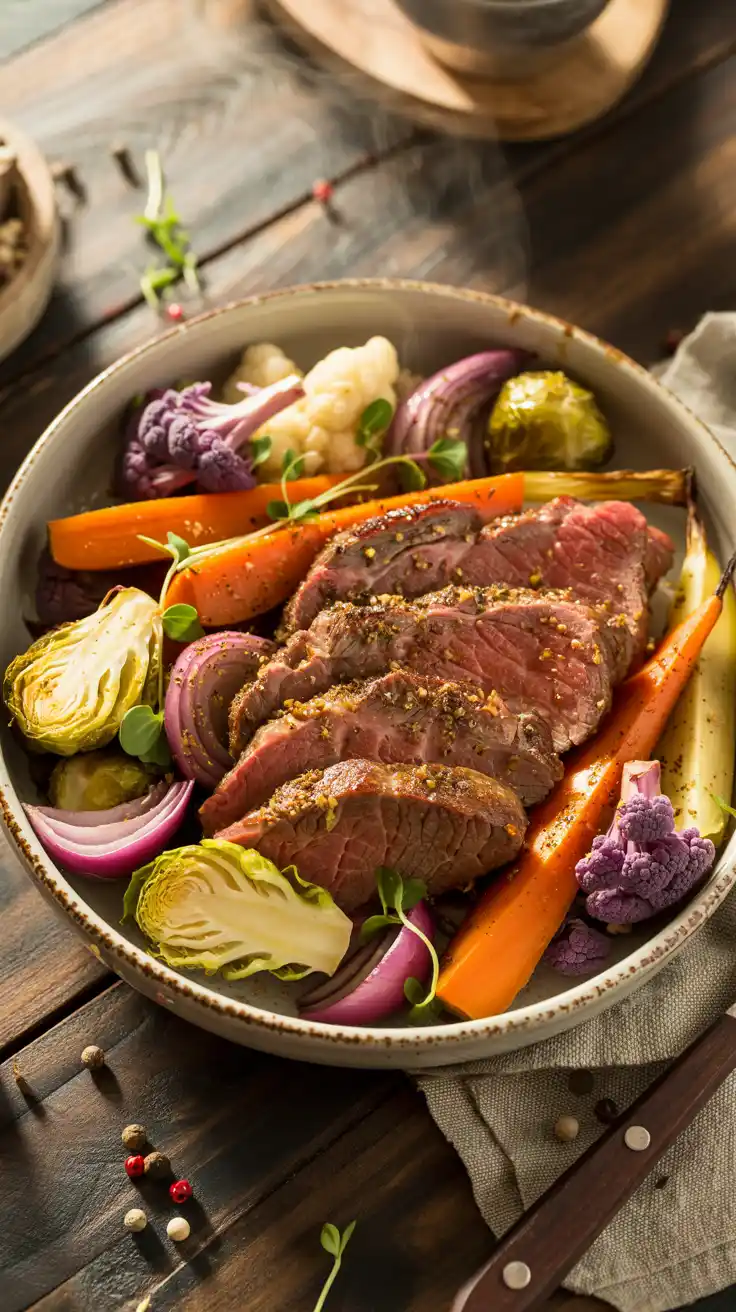 Beef and Roasted Vegetable Bowl
