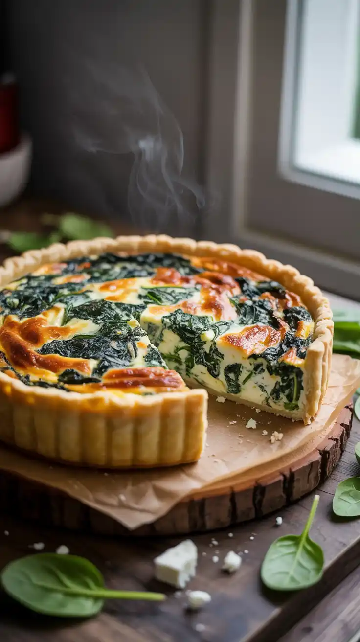 Spinach and Feta Quiche