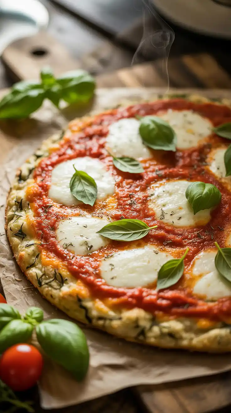 Cauliflower Crust Margherita Pizza