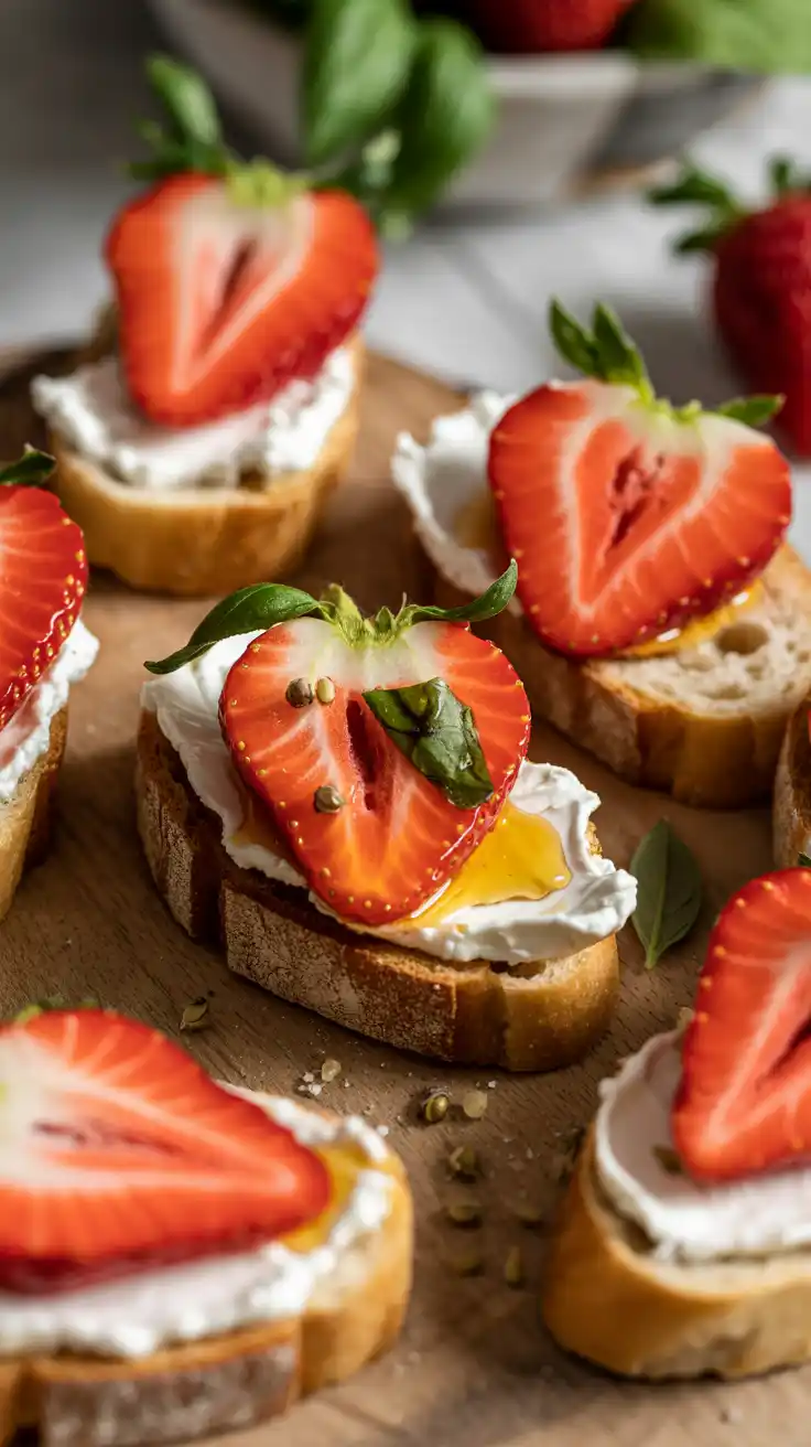 Strawberry and Goat Cheese Bruschetta