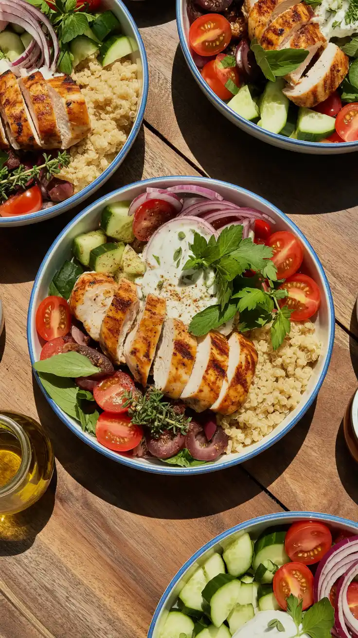 Mediterranean Greek Chicken Bowls