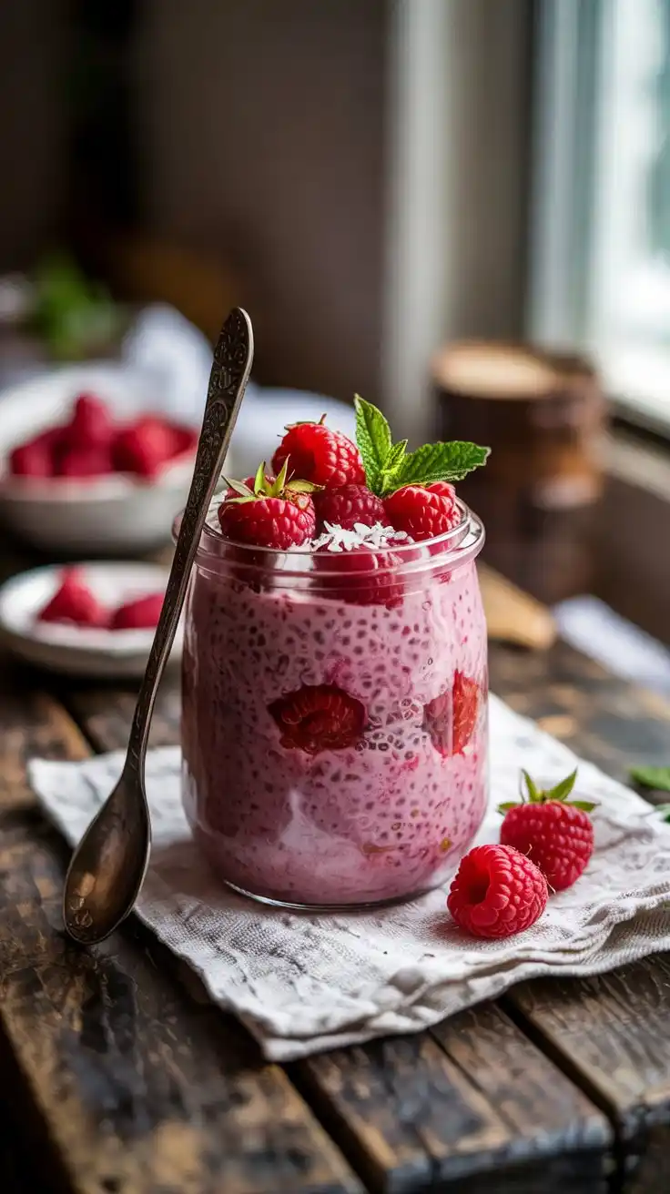 Raspberry Chia Seed Pudding