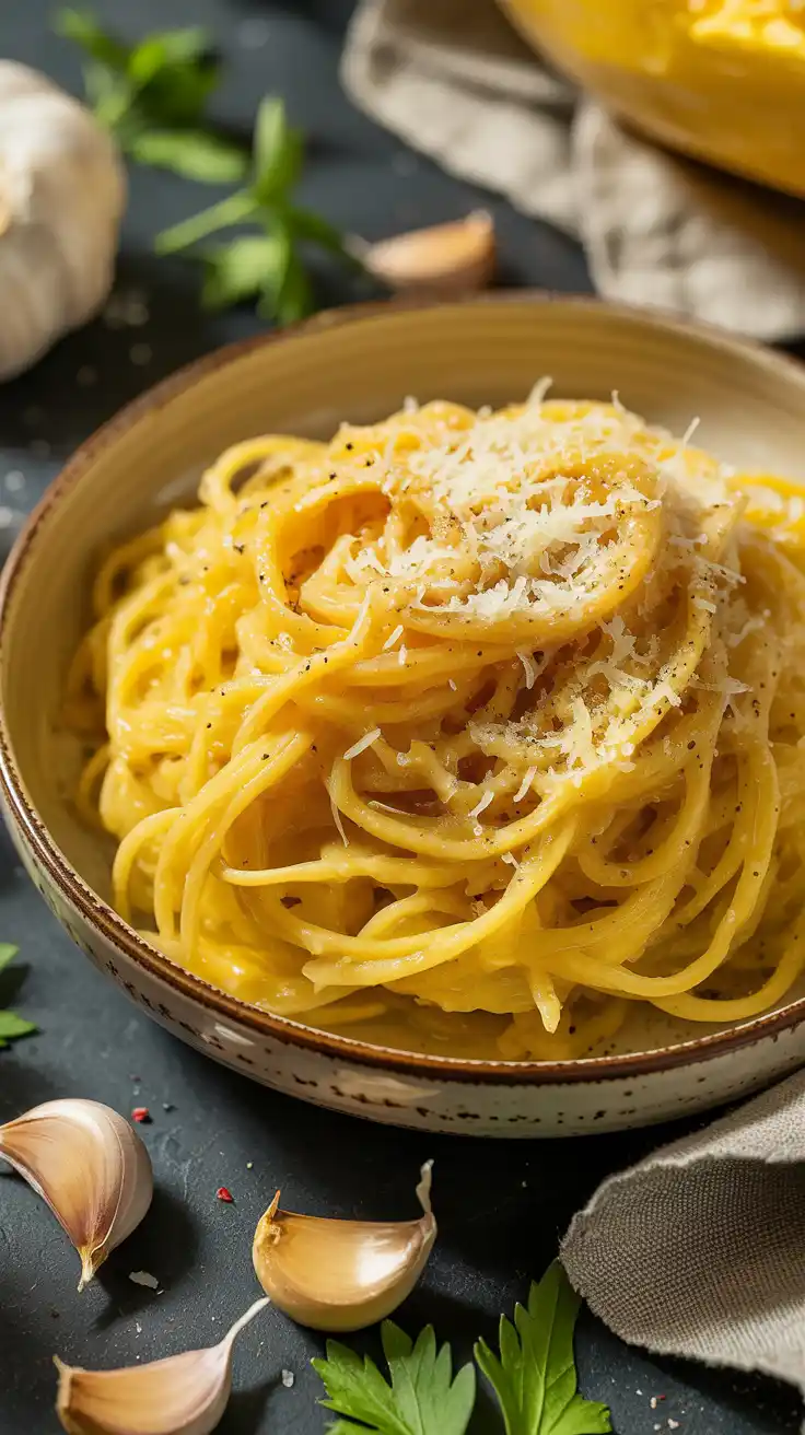 Garlic Parmesan Spaghetti Squash