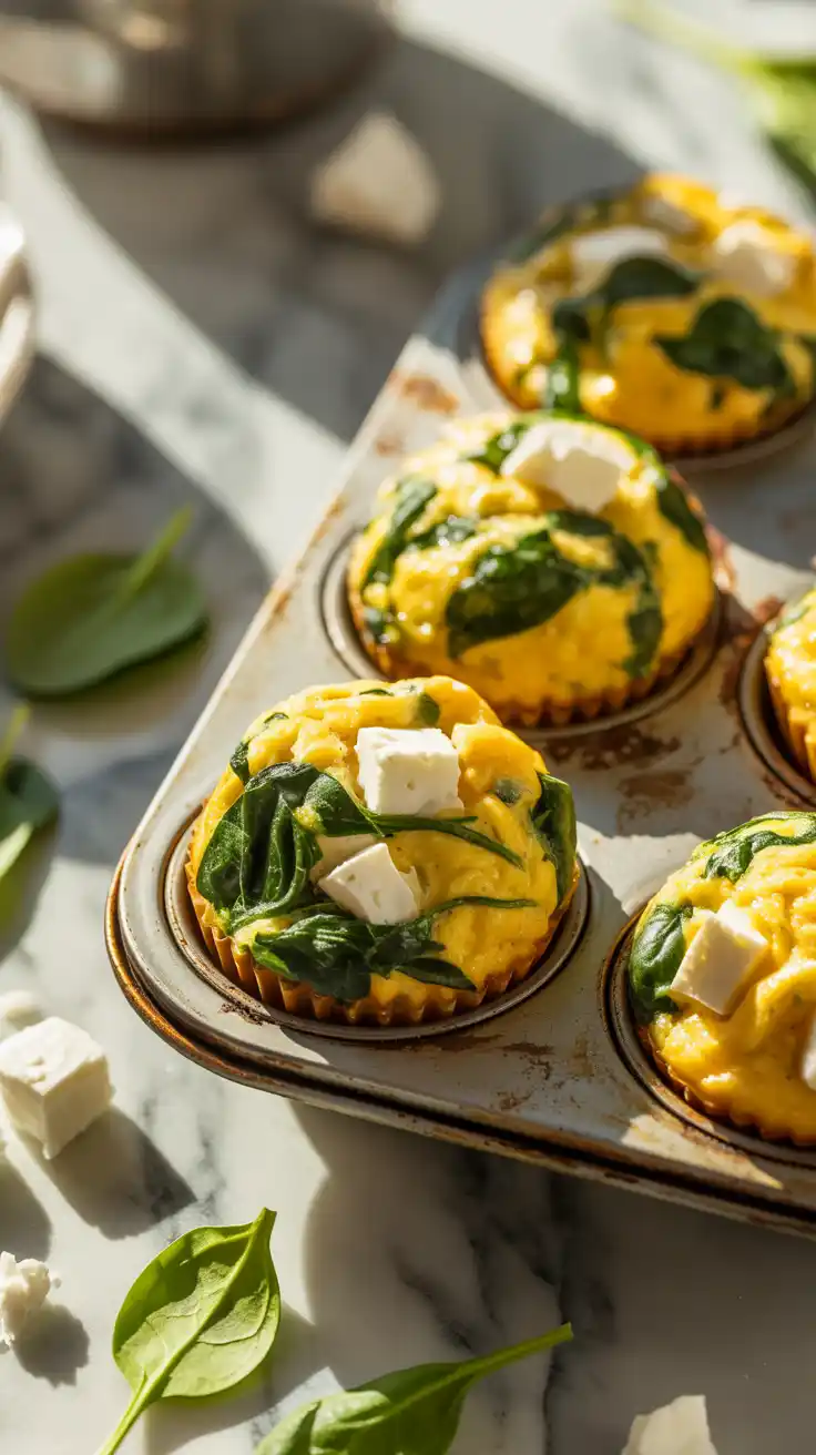 Egg Muffins with Spinach and Feta