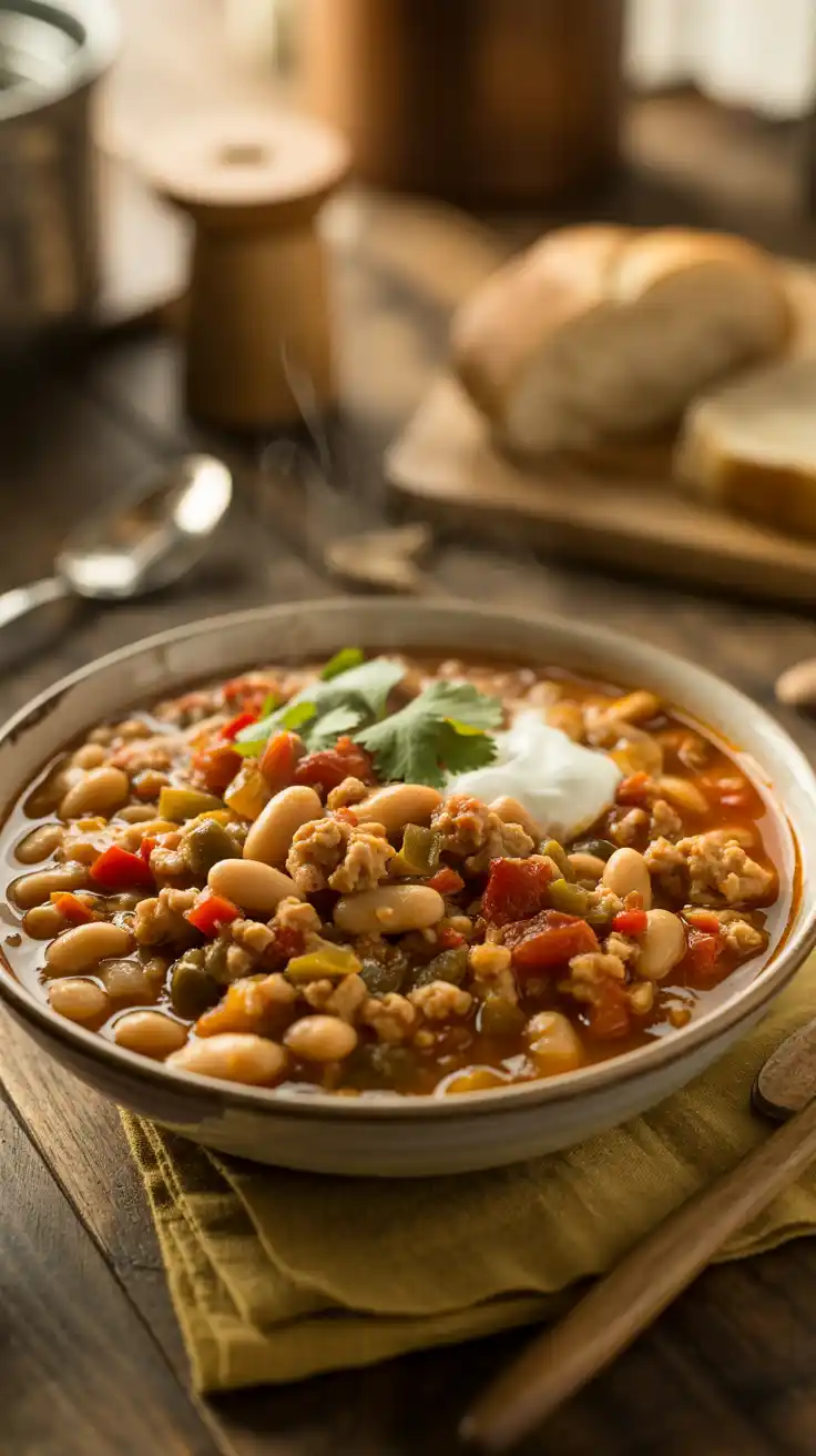 Ground Turkey and White Bean Chili