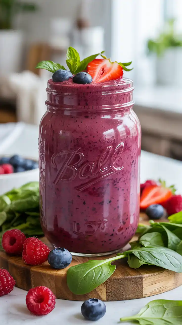 Berry Smoothie with Spinach